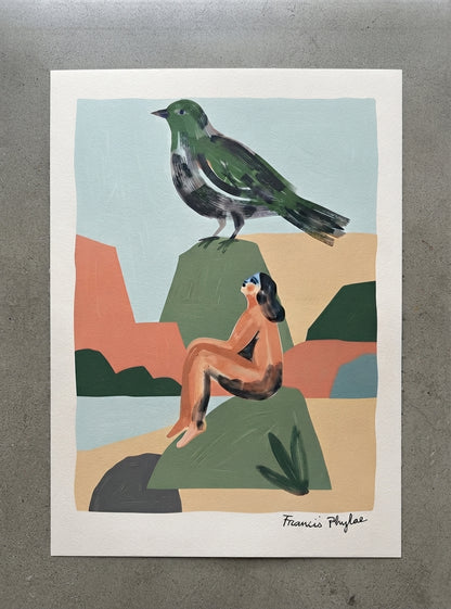 Bird & Being | Contemporary Abstract Bird Art Print